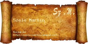 Szele Martin névjegykártya