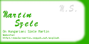 martin szele business card